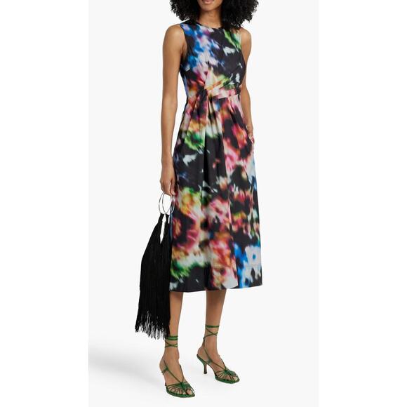 Ulla Johnson Davina Printed Sleeveless Midi Dress with Pockets size 4 - Picture 4 of 8